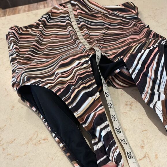 NWT Meet.Curve swimsuit brown striped one piece SZ 2XL - Picture 8 of 8